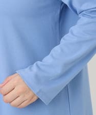 OLKLA29069 eur3(エウルキューブ) 【WEB先行販売】【大きいサイズ/a.v.v×eur3】ポンチ裾レーストップス ブルー(55)