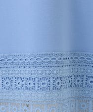 OLKLA29069 eur3(エウルキューブ) 【WEB先行販売】【大きいサイズ/a.v.v×eur3】ポンチ裾レーストップス ブルー(55)