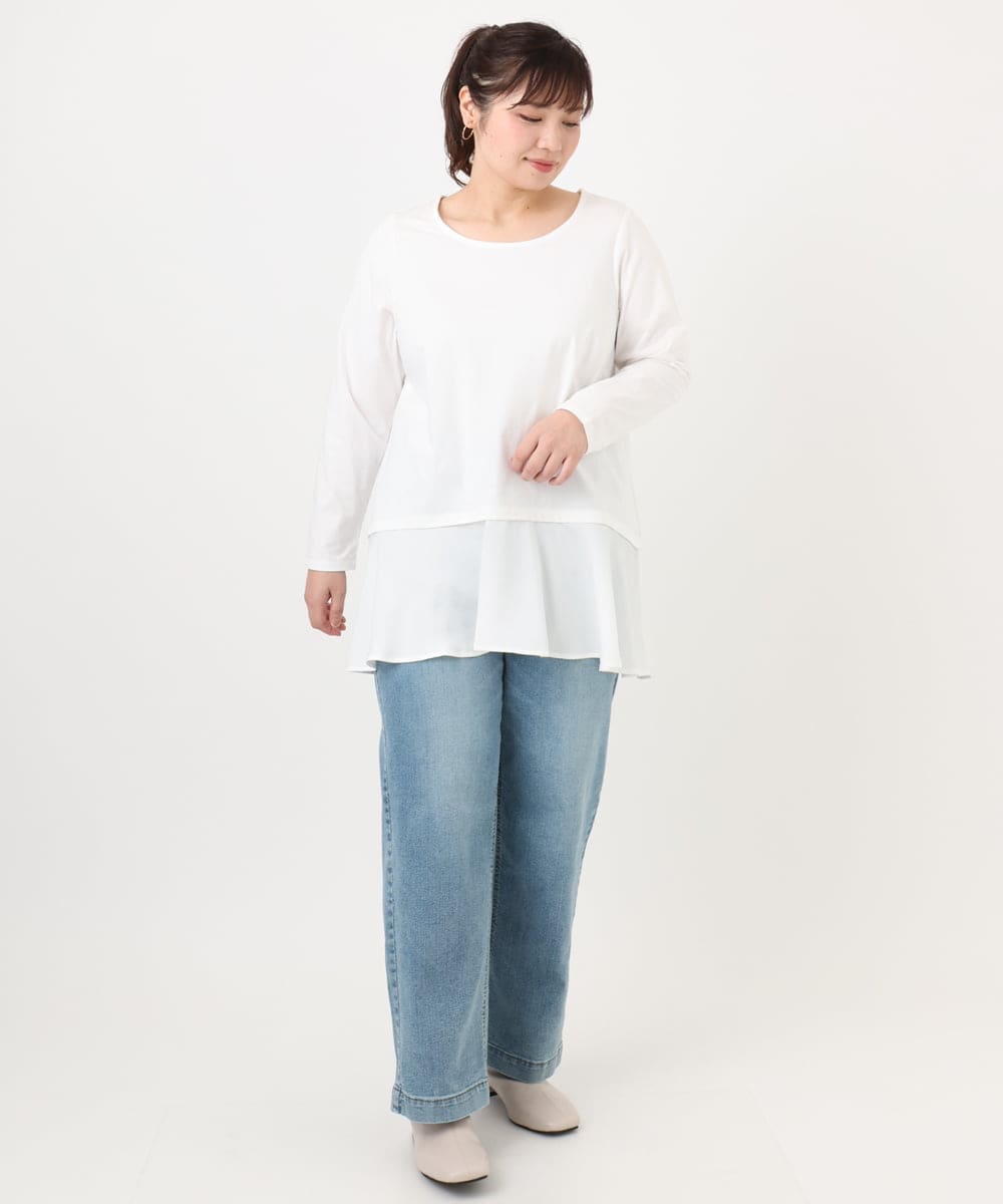 OLKLA30069 eur3(エウルキューブ) 【大きいサイズ】イレヘムロンT ホワイト(90)