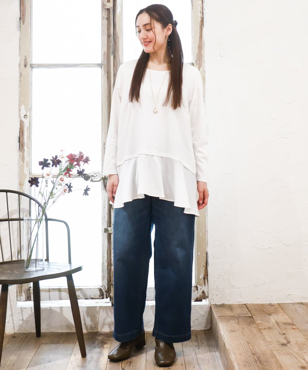 OLKLA30069 eur3(エウルキューブ) 【大きいサイズ】イレヘムロンT ホワイト(90)