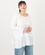 OLKLA30069 eur3(エウルキューブ) 【大きいサイズ】イレヘムロンT ホワイト(90)