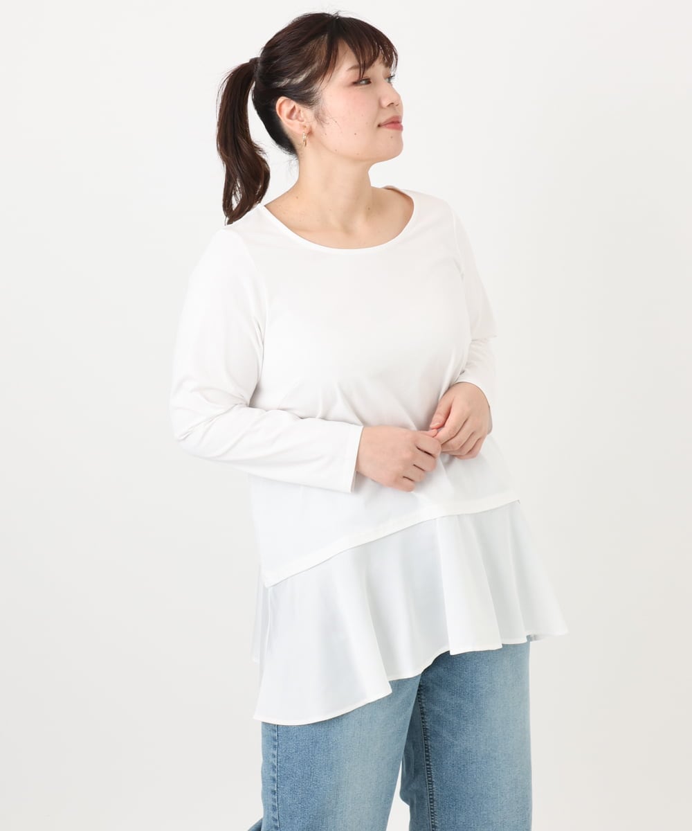 OLKLA30069 eur3(エウルキューブ) 【大きいサイズ】イレヘムロンT ホワイト(90)