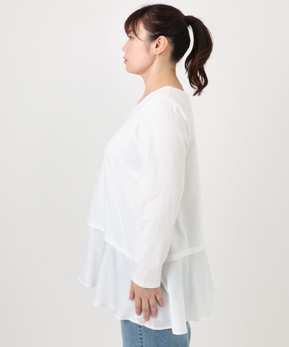 OLKLA30069 eur3(エウルキューブ) 【大きいサイズ】イレヘムロンT ホワイト(90)