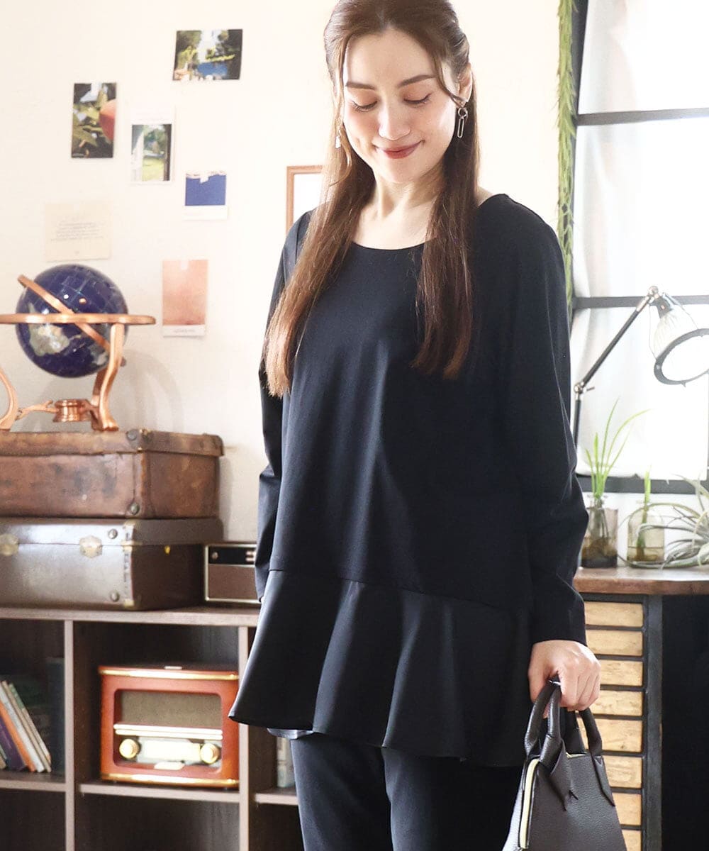OLKLA30069 eur3(エウルキューブ) 【WEB先行販売】【大きいサイズ】イレヘムロンT ブラック(94)