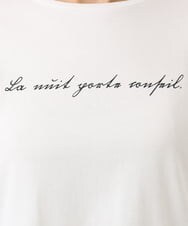 OLKLD16064 eur3(エウルキューブ) 【大きいサイズ】コットンロゴ長袖Tシャツ ホワイト