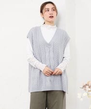 OLKLD17054 eur3(エウルキューブ) 【大きいサイズ】レースコンビトップス ホワイト