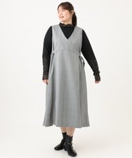 OLKLD17054 eur3(エウルキューブ) 【大きいサイズ】レースコンビトップス ブラック