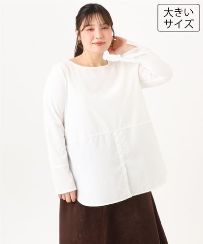 OLKLD20064 eur3 【大きいサイズ】シャツドッキングトップス