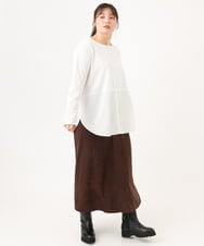 OLKLD20064 eur3(エウルキューブ) 【WEB先行販売】【大きいサイズ】シャツドッキングトップス ホワイト