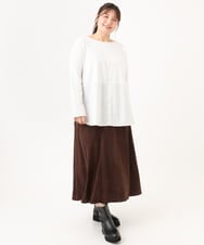 OLKLD20064 eur3(エウルキューブ) 【WEB先行販売】【大きいサイズ】シャツドッキングトップス ホワイト