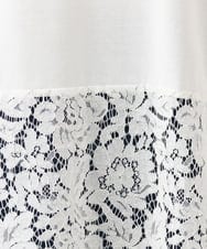 OLKLD21064 eur3(エウルキューブ) 【大きいサイズ】レースヘムカットソー ホワイト