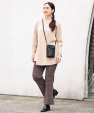 OLKLP07080 eur3(エウルキューブ) 【雑誌掲載】【大きいサイズ/11号サイズあり】リブハイネックチュニック ベージュ(82)
