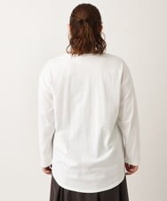 OLKLS13069 eur3(エウルキューブ) 【大きいサイズ/11号サイズあり】ドロップショルダーロゴTシャツ ホワイト(90)