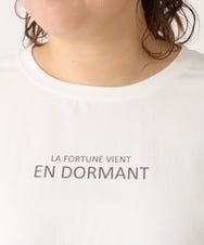 OLKLS13069 eur3(エウルキューブ) 【大きいサイズ/11号サイズあり】ドロップショルダーロゴTシャツ ホワイト(90)