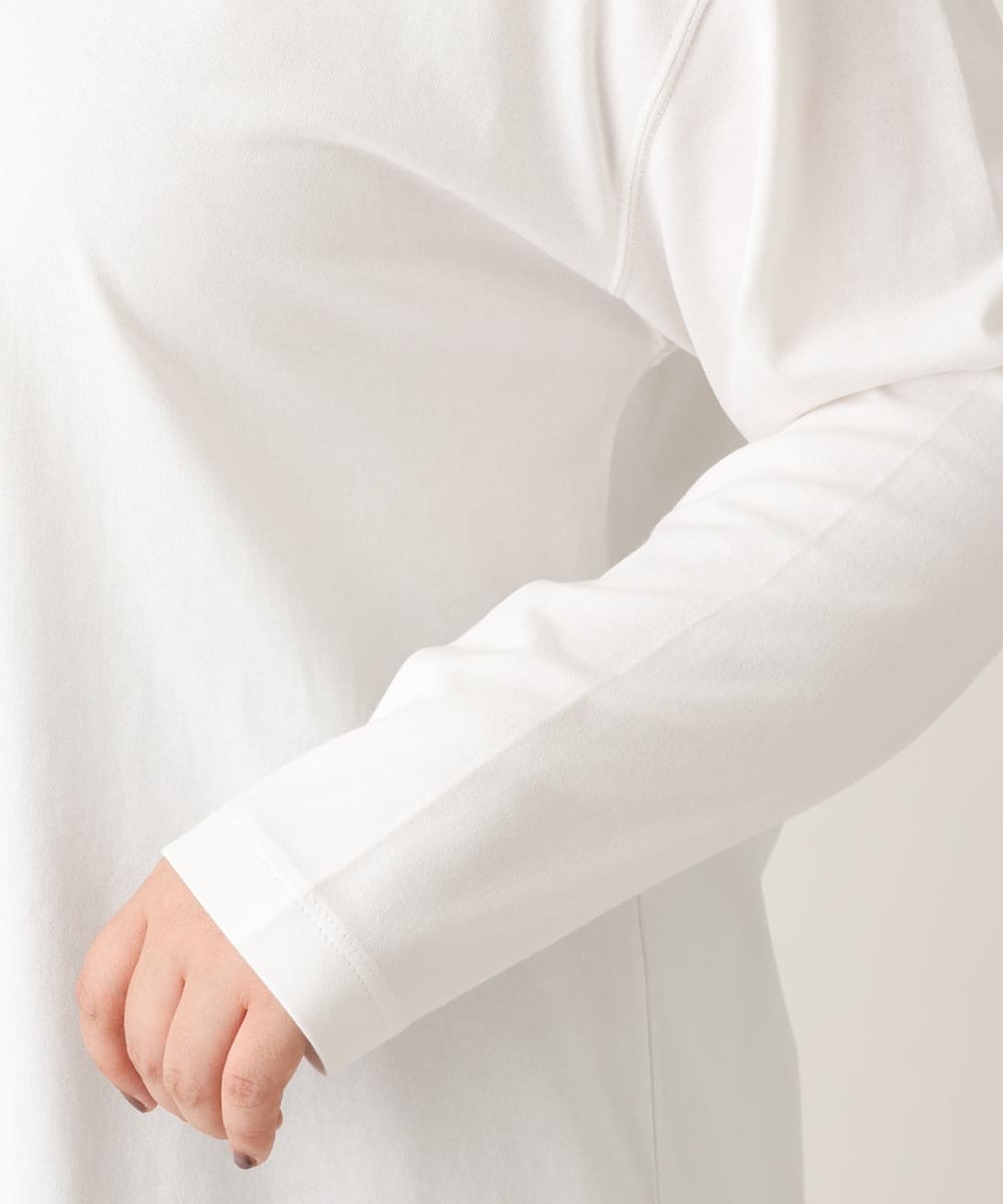 OLKLS13069 eur3(エウルキューブ) 【大きいサイズ/11号サイズあり】ドロップショルダーロゴTシャツ ホワイト(90)