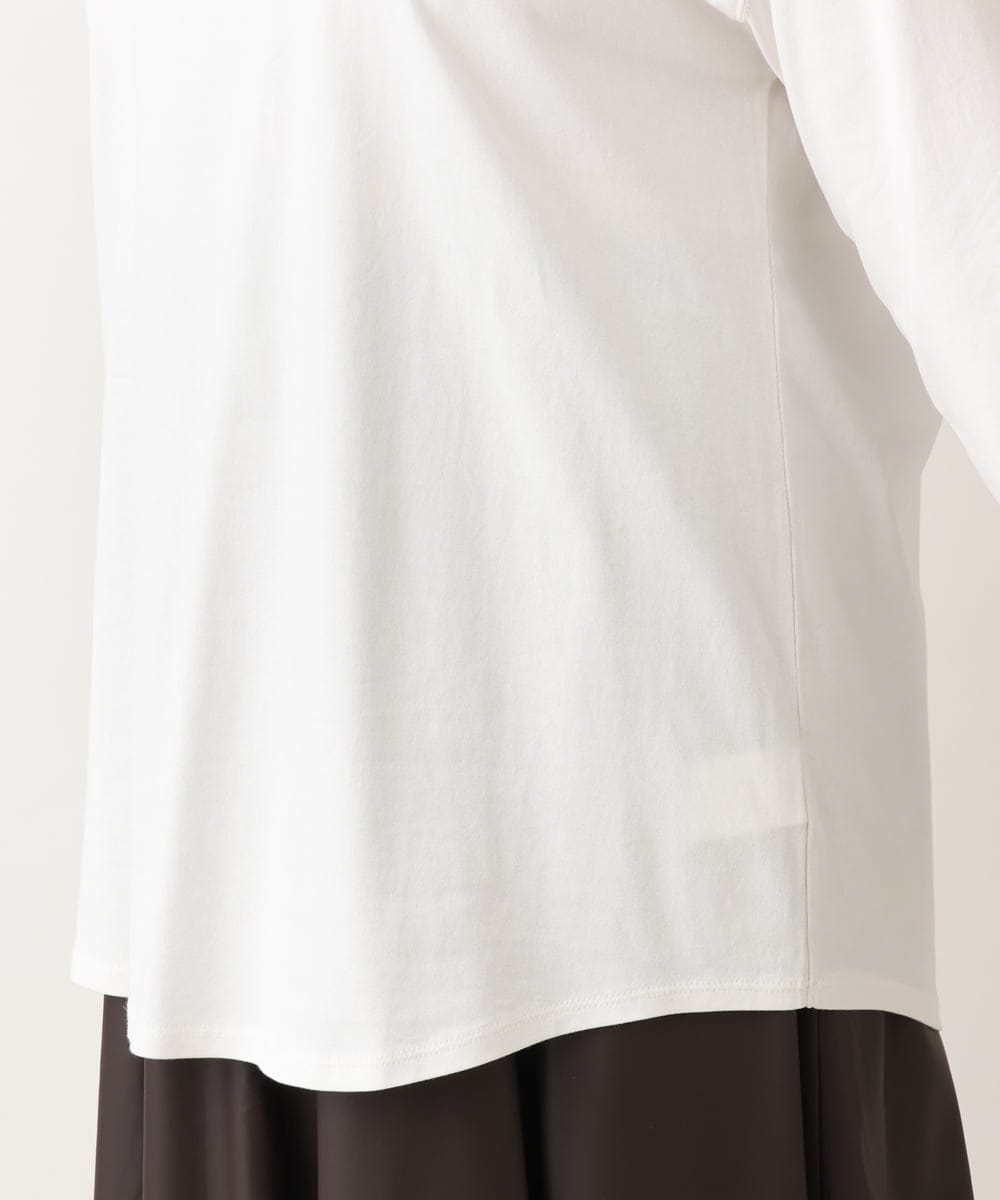 OLKLS13069 eur3(エウルキューブ) 【大きいサイズ/11号サイズあり】ドロップショルダーロゴTシャツ ホワイト(90)