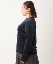 OLKLS15069 eur3(エウルキューブ) 【大きいサイズ/11号サイズあり】ベロアジャージートップス ダークグレー(93)