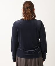 OLKLS15069 eur3(エウルキューブ) 【大きいサイズ/11号サイズあり】ベロアジャージートップス ダークグレー(93)