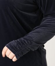 OLKLS15069 eur3(エウルキューブ) 【大きいサイズ/11号サイズあり】ベロアジャージートップス ダークグレー(93)