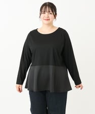 OLKLV11079 eur3(エウルキューブ) 【大きいサイズ】ペプラムトップス ブラック(94)