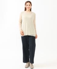 OLKLV19044 eur3(エウルキューブ) 【大きいサイズ】シアーラメカットソー アイボリー(80)
