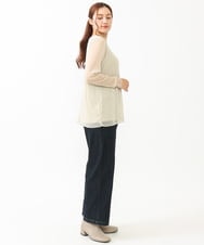 OLKLV19044 eur3(エウルキューブ) 【大きいサイズ】シアーラメカットソー アイボリー(80)