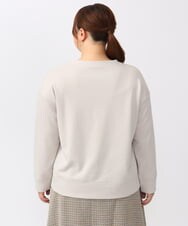 OLKLV20079 eur3(エウルキューブ) 【大きいサイズ】ミニ裏毛ドロップショルダートップス グレージュ(89)