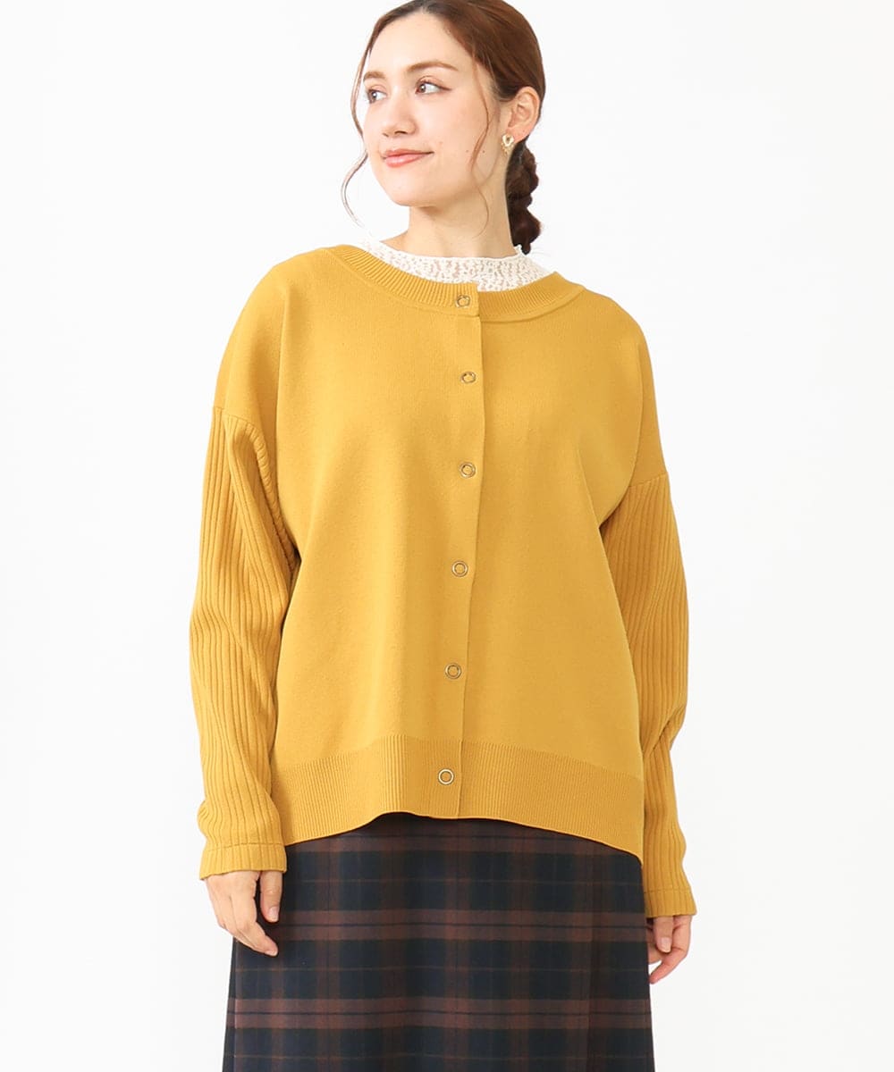 OLKLV21049 eur3(エウルキューブ) 【大きいサイズ】ストレッチレーストップス アイボリー(80)