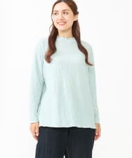 OLKLV24059 eur3(エウルキューブ) 【大きいサイズ】ぽこぽこカットソー ライトブルー(50)
