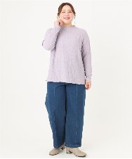 OLKLV24059 eur3(エウルキューブ) 【大きいサイズ】ぽこぽこカットソー ラベンダー(60)