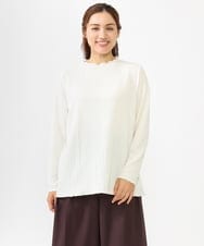 OLKLV24059 eur3(エウルキューブ) 【大きいサイズ】ぽこぽこカットソー アイボリー(80)