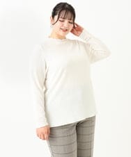 OLKLV24059 eur3(エウルキューブ) 【大きいサイズ】ぽこぽこカットソー アイボリー(80)