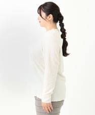 OLKLV24059 eur3(エウルキューブ) 【大きいサイズ】ぽこぽこカットソー アイボリー(80)