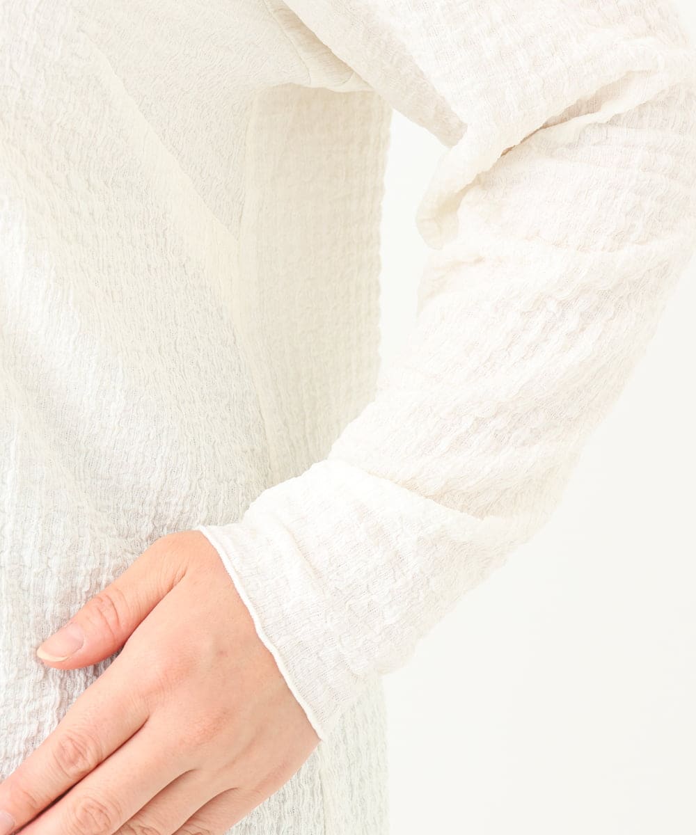 OLKLV24059 eur3(エウルキューブ) 【大きいサイズ】ぽこぽこカットソー アイボリー(80)