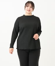 OLKLV24059 eur3(エウルキューブ) 【大きいサイズ】ぽこぽこカットソー ブラック(94)