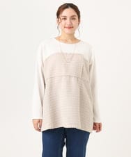 OLKLV37089 eur3(エウルキューブ) 【大きいサイズ】ビスチェドッキングカットソー ベージュ(82)