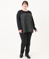 OLKLV37089 eur3(エウルキューブ) 【大きいサイズ】ビスチェドッキングカットソー ブラック(94)