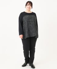 OLKLV37089 eur3(エウルキューブ) 【大きいサイズ】ビスチェドッキングカットソー ブラック(94)