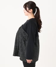 OLKLV37089 eur3(エウルキューブ) 【大きいサイズ】ビスチェドッキングカットソー ブラック(94)