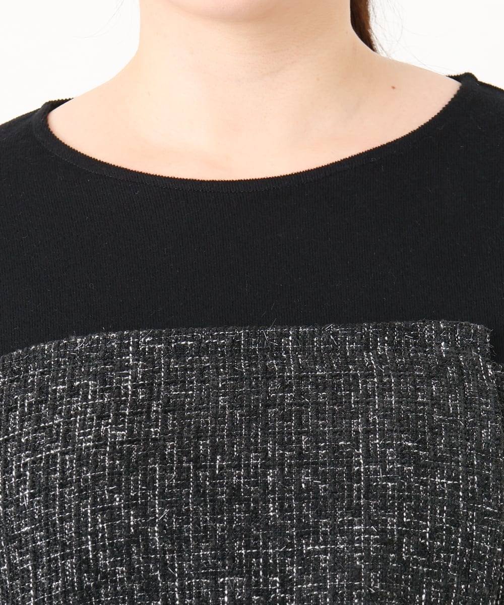 OLKLV37089 eur3(エウルキューブ) 【大きいサイズ】ビスチェドッキングカットソー ブラック(94)