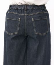 OLLAA08099 eur3(エウルキューブ) 【大きいサイズ】ワイドデニムパンツ ネイビー(57)