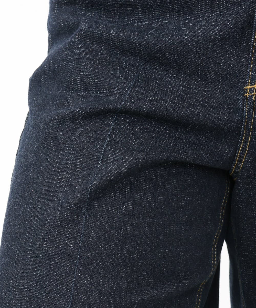 OLLAA08099 eur3(エウルキューブ) 【大きいサイズ】ワイドデニムパンツ ネイビー(57)