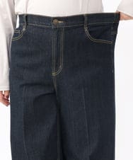 OLLAA08099 eur3(エウルキューブ) 【大きいサイズ】ワイドデニムパンツ ネイビー(57)
