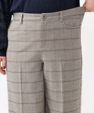 OLLAA15099 eur3(エウルキューブ) 【大きいサイズ】ロイヤルヒートワイドストレートパンツ ライトグレー(91)