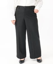 OLLAA15099 eur3(エウルキューブ) 【大きいサイズ】ロイヤルヒートワイドストレートパンツ ブラック(94)