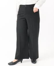 OLLAA15099 eur3(エウルキューブ) 【大きいサイズ】ロイヤルヒートワイドストレートパンツ ブラック(94)