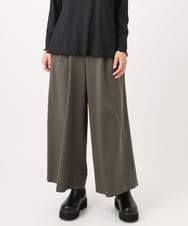OLLAA26129 eur3(エウルキューブ) 【大きいサイズ】タックワイドパンツ カーキ(36)