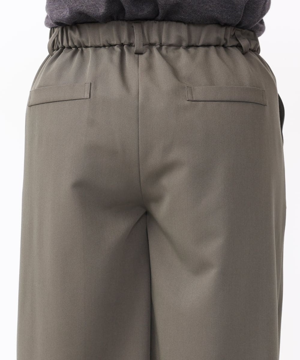 OLLAA26129 eur3(エウルキューブ) 【大きいサイズ】タックワイドパンツ カーキ(36)
