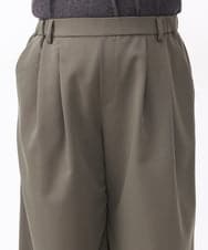 OLLAA26129 eur3(エウルキューブ) 【大きいサイズ】タックワイドパンツ カーキ(36)