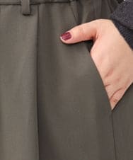 OLLAA26129 eur3(エウルキューブ) 【大きいサイズ】タックワイドパンツ カーキ(36)